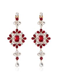 DSquared² | Red Crystal Pendant Earrings | Lyst