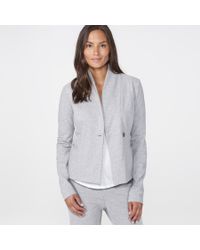 James Perse Gray Knit Jersey Blazer