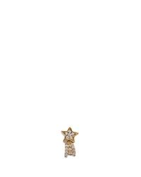 Loquet London Metallic Diamond 14k Yellow Gold Shooting Star Single Earring - Make A Wish