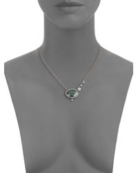 Meira T | Metallic Labradorite, Diamond, 14k Rose & White Gold Necklace | Lyst