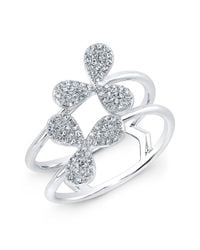Anne Sisteron - Metallic 14kt White Gold Diamond Daisy Ring - Lyst