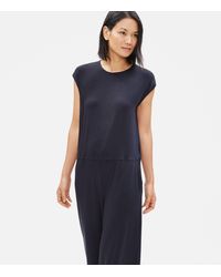 Eileen Fisher Multicolor Jersey Wide-leg Jumpsuit