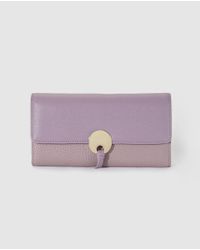 El Corte Inglés Wo Large Purple Wallet With Flap