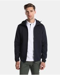 Armani Exchange Blue Casual Jacket With Hood for men