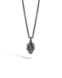 John Hardy | Black Classic Chain Skull Pendant Necklace for Men | Lyst