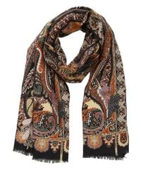 Etro | Multicolor Delhi Wool & Silk Blend Scarf | Lyst