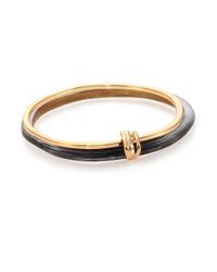 Alexis Bittar | Sport Deco Lucite & Liquid Metal Ringed Bangle Bracelet Set/black | Lyst