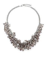 ABS By Allen Schwartz | Metallic Briolette Fringe Bib Necklace | Lyst
