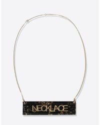 MM6 by Maison Martin Margiela | Metallic Plexi Necklace With Pendant | Lyst