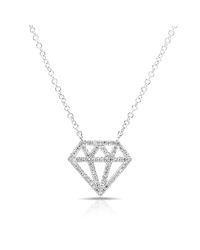 Anne Sisteron - 14kt White Gold Bling Diamond Necklace - Lyst