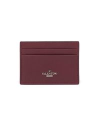 Valentino | Purple Leather Card Case for Men | Lyst