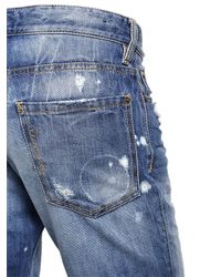 DSquared² | Blue 18Cm Slim Fit Snow Wash Denim Jeans for Men | Lyst