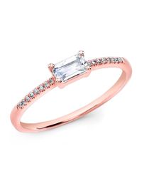 Anne Sisteron - Metallic 14kt Rose Gold Moonstone Diamond Maddie Ring - Lyst