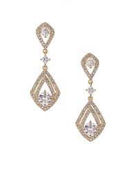 Adriana Orsini | Metallic Athena Pavé Crystal Kite Drop Earrings/silvertone | Lyst