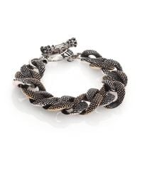 King Baby Studio | Metallic Two-Tone Rivet Link Bracelet for Men | Lyst