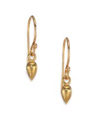 Zoe Chicco | Metallic 14k Yellow Gold Short Bullet Drop Earrings | Lyst