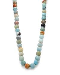 Kenneth Jay Lane | Blue Beaded Strand Necklace | Lyst