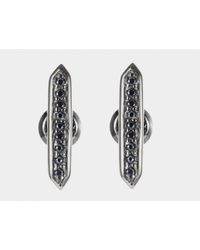 Tada & Toy | Metallic Crystal Bar Shape Studs | Lyst