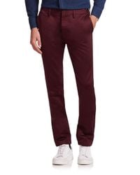 Burberry | Red Elevated Cotton Chino Pants for Men | Lyst