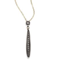Ila & I | Metallic Robin Diamond, Sterling Silver & 14K Yellow Gold Drop Pendant Necklace | Lyst