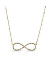 Anne Sisteron | 14kt Yellow Gold Diamond Large Infinity Necklace | Lyst