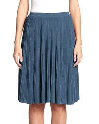 Nina Ricci | Blue Pleated Midi Skirt | Lyst