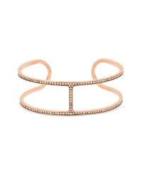Michael Kors - Pink Brilliance Pave H Cuff Bracelet - Lyst