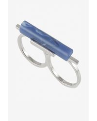French Connection | Blue Ring-double Cylinder Stone | Lyst