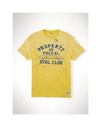 Polo Ralph Lauren | Gold Cotton Graphic T-shirt for Men | Lyst