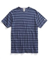 Todd Snyder | Classic Crew T-shirt In Mast Blue Stripe for Men | Lyst
