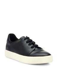 VINCE | Black Bale Leather Lace-up Sneakers | Lyst