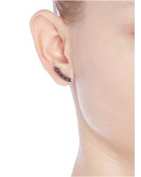 Eddie Borgo | Metallic Cubic Zirconia And Enamel Earrings | Lyst