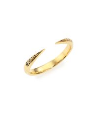 Mizuki | Metallic Icicle Diamond & 14k Yellow Gold Open Ring | Lyst