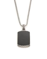 John Hardy | Metallic Classic Chain Batu Black Jade & Sterling Silver Pendant Necklace for Men | Lyst