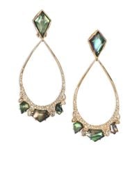 Alexis Bittar | Green Miss Havisham Liquid Black Mother-of-pearl & Crystal Clip-on Teardrop Earrings | Lyst