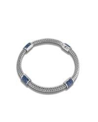 John Hardy | Classic Chain Bracelet With Blue Sapphire | Lyst
