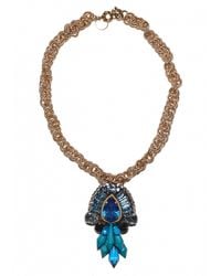 Matthew Williamson | Blue Crystal Cluster Necklace | Lyst