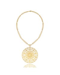 Arme De L'Amour | Metallic Large Pattern Necklace | Lyst