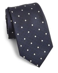 Saks Fifth Avenue | Blue Dot Print Silk Tie for Men | Lyst