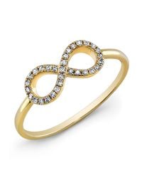 Anne Sisteron - 14kt Yellow Gold Diamond Small Infinity Ring - Lyst