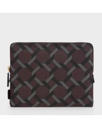 Paul Smith | Purple Damson 'Belvoir Tiles' Print Ipad Sleeve for Men | Lyst