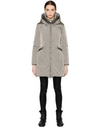 Add | Gray Hooded Nylon Down Parka | Lyst