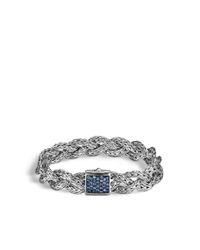 John Hardy | Braided Chain Bracelet With Blue Sapphire | Lyst