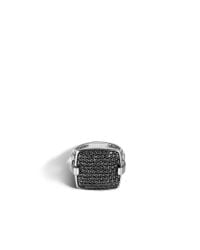 John Hardy | Black Classic Chain Cushion Ring | Lyst