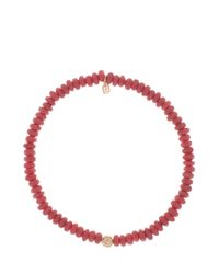 Sydney Evan | Red Jade Pave Bracelet | Lyst