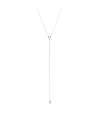 Adina Reyter - Metallic V Solid Triangle Lariat Necklace In Silver - Lyst