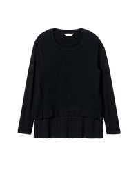 Rebecca Taylor - Black Long Sleeve Terry Pleat Top - Lyst