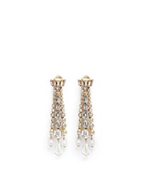 Erickson Beamon | Metallic 'temptress' Crystal Fringe Drop Earrings | Lyst
