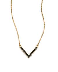 Michael Kors | Metallic PavÉ Delicate Arrow Pendant Necklace/Goldtone | Lyst