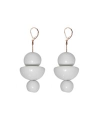 Marion Vidal | White Trio Earrings | Lyst